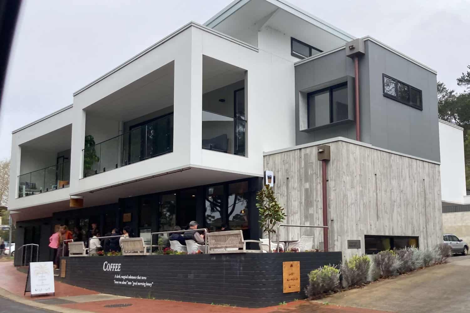 people sitting outside enjoying breakfast at wyl and co margaret river