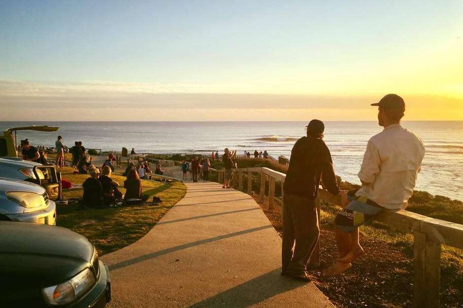 sunset at surfers point