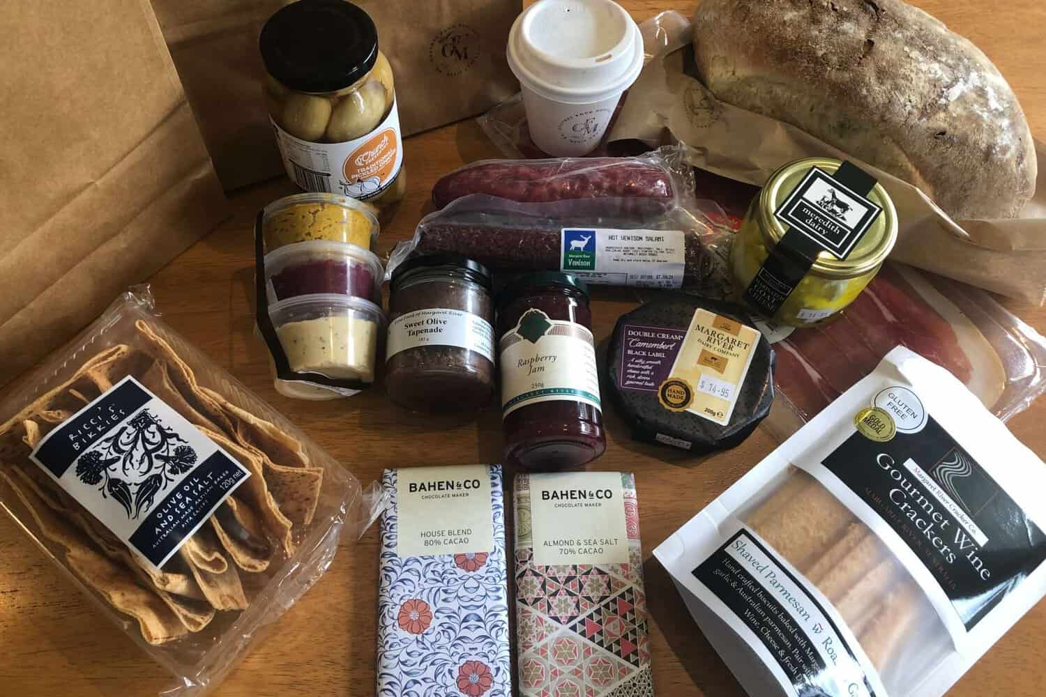 view of hamper from gourmet food merchant