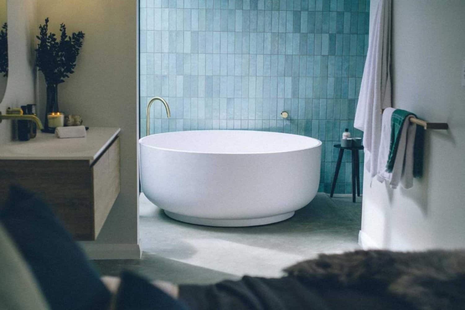 freestanding bathtub at melo melo studios, luxury accommodation Dunsborough